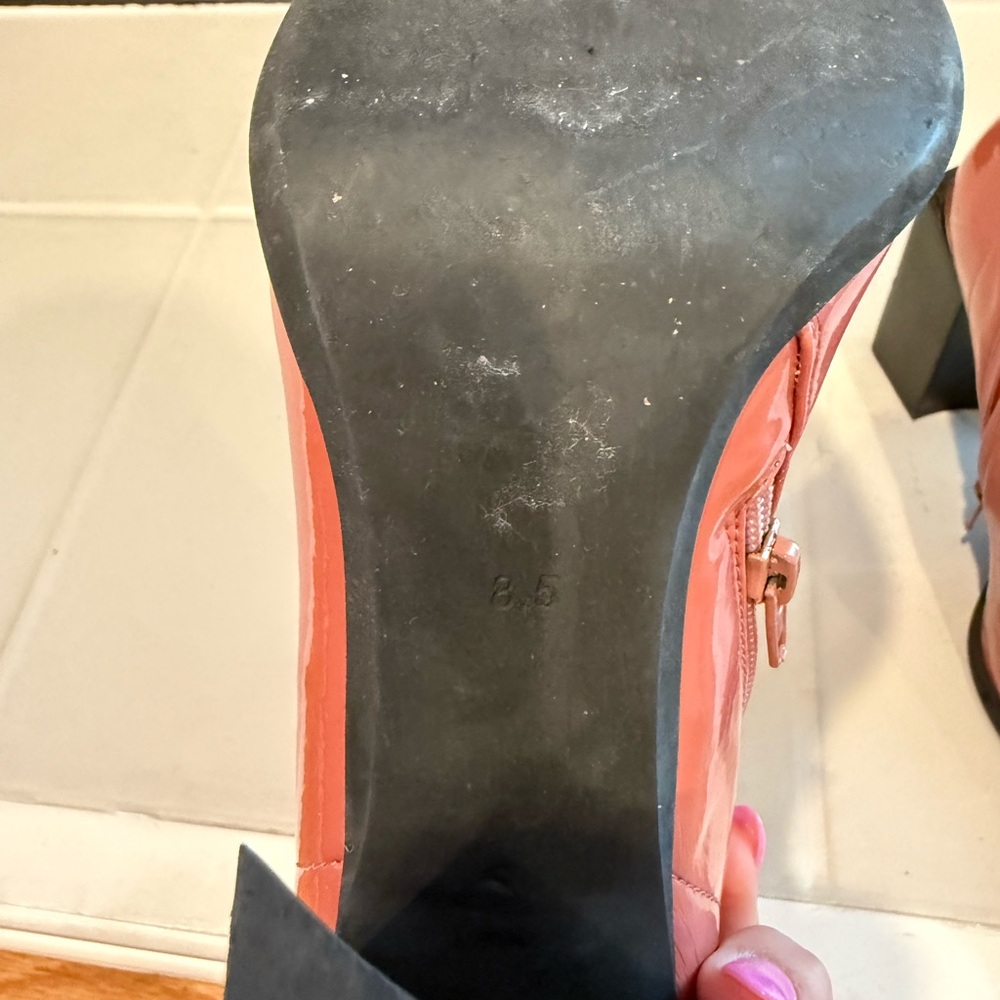 Jeffrey Campbell Glossy Coral Heeled Boots - Picture 5 of 6